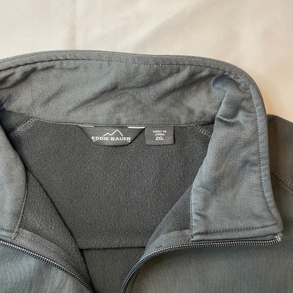 Eddie‎ Bauer Quarter Zip Pullover-Charcoal Grey-Size 2XL - Picture 7 of 11